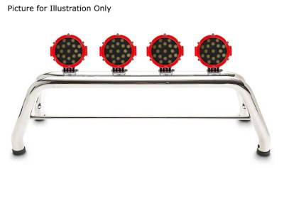 Black Horse Off Road - CLASSIC Roll Bar Kit-With 2 Set of 7.0".Red Trim Rings LED Flood Lights-Stainless Steel-2019-2026 Ram 1500 ( Excludes Classic model )|Black Horse Off Road - Image 6