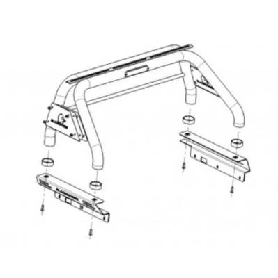 Black Horse Off Road - CLASSIC Roll Bar Kit-With 2 Set of 7.0".Red Trim Rings LED Flood Lights-Stainless Steel-2015-2026 GMC Canyon|2015-2026 Chevrolet Colorado|Black Horse Off Road - Image 7