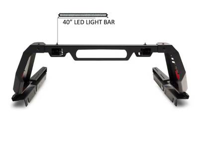 Black Horse Off Road - VIGOR Roll Bar Kit-With 40" LED light Bar-Black-2020-2026 Jeep Gladiator|Black Horse Off Road - Image 5