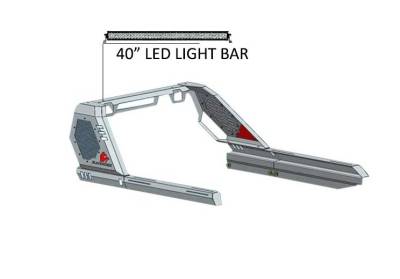Black Horse Off Road - VIGOR Roll Bar Kit-With 40" LED light Bar-Black-2020-2026 Jeep Gladiator|Black Horse Off Road - Image 11