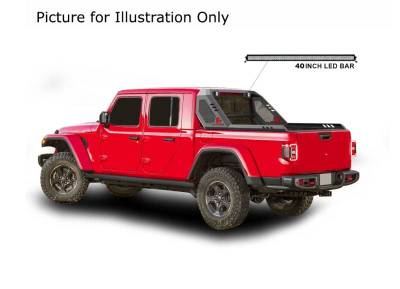 Black Horse Off Road - VIGOR Roll Bar Kit-With 40" LED light Bar-Black-2020-2026 Jeep Gladiator|Black Horse Off Road - Image 15