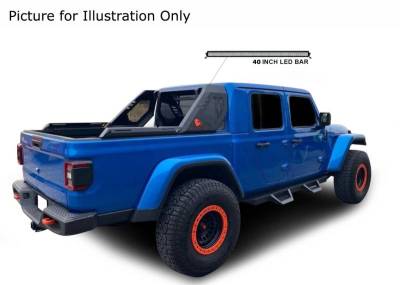 Black Horse Off Road - VIGOR Roll Bar Kit-With 40" LED light Bar-Black-2020-2026 Jeep Gladiator|Black Horse Off Road - Image 19