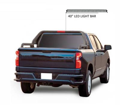Black Horse Off Road - GLADIATOR Roll Bar Kit-With 40" LED light Bar-Black-Silverado/Sierra 14+,Ford F-150 15+,Dodge Ram 15+|Black Horse Off Road - Image 5