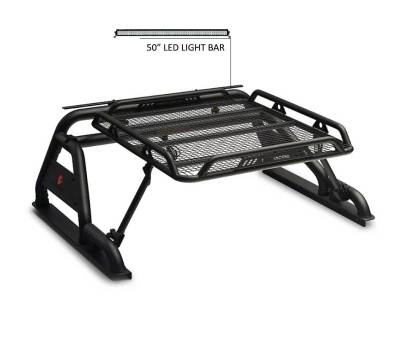 Black Horse Off Road - WARRIOR Roll Bar-With 40" LED light Bar-Black-Silverado/Sierra 14+,Ford F-150 15+,Dodge Ram 15+|Black Horse Off Road - Image 5