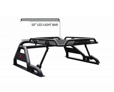 Black Horse Off Road - WARRIOR Roll Bar-With 40" LED light Bar-Black-Silverado/Sierra 14+,Ford F-150 15+,Dodge Ram 15+|Black Horse Off Road - Image 8