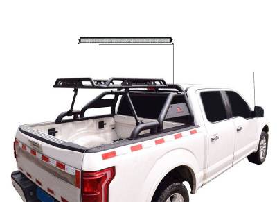 Black Horse Off Road - WARRIOR Roll Bar-With 40" LED light Bar-Black-Silverado/Sierra 14+,Ford F-150 15+,Dodge Ram 15+|Black Horse Off Road - Image 23