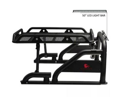 Black Horse Off Road - WARRIOR Roll Bar-With 40" LED light Bar-Black-Silverado/Sierra 14+,Ford F-150 15+,Dodge Ram 15+|Black Horse Off Road - Image 31