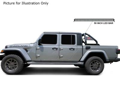 Black Horse Off Road - CLASSIC Roll Bar Kit-With 40in LED Light Bar-Black-2020-2026 Jeep Gladiator|Black Horse Off Road - Image 13