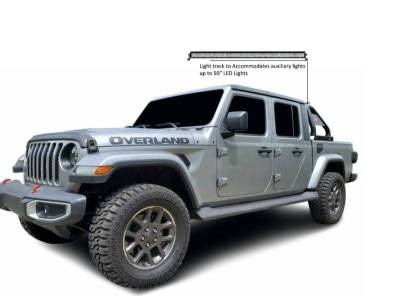 Black Horse Off Road - CLASSIC Roll Bar Kit-With 40in LED Light Bar-Black-2020-2026 Jeep Gladiator|Black Horse Off Road - Image 9