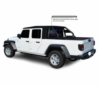 Black Horse Off Road - CLASSIC Roll Bar Kit-With 40in LED Light Bar-Black-2020-2026 Jeep Gladiator|Black Horse Off Road - Image 19