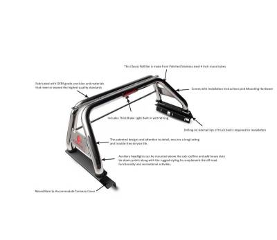 Black Horse Off Road - CLASSIC Roll Bar-Stainless Steel-2005-2021 Nissan Frontier|Black Horse Off Road - Image 7