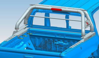 Black Horse Off Road - CLASSIC Roll Bar Kit-With 40in LED Light Bar-Black-2005-2026 Toyota Tacoma|Black Horse Off Road - Image 7
