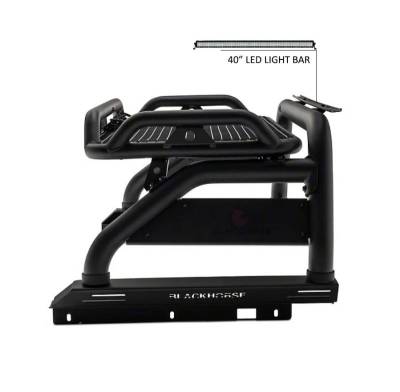 Black Horse Off Road - ATLAS Roll Bar Kit-With 40" LED light Bar-Black-2005-2026 Toyota Tacoma|Black Horse Off Road - Image 24