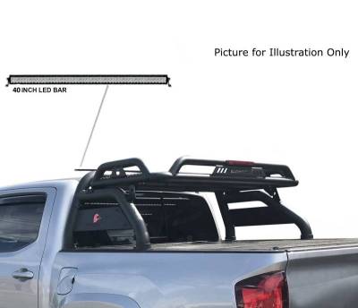 Black Horse Off Road - ATLAS Roll Bar Kit-With 40" LED light Bar-Black-Silverado/Sierra 14+,Ford F-150 15+,Dodge Ram 15+|Black Horse Off Road - Image 29