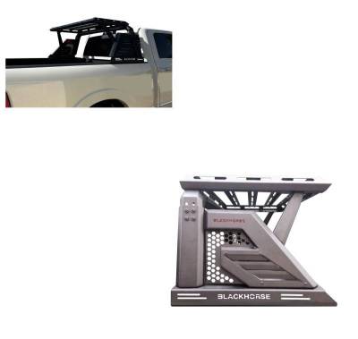 ARMOUR II Roll Bar-Black-2014-2026 Chevrolet Silverado 1500|2014-2026 GMC Sierra 1500|2015-2026 Ford F-150|2015-2026 Ram 1500|2007-2026 Toyota Tundra|Black Horse Off Road