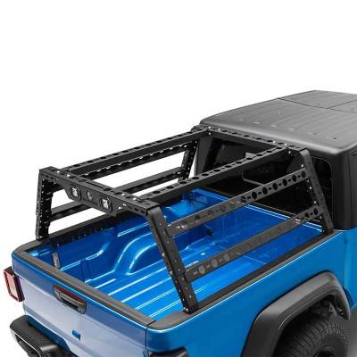 Traveler Overland Utility Bed Rack-Black-Midsize- Half Ton- Three Quarter Ton Trucks-800 Lbs Capacity|Black Horse Off Road