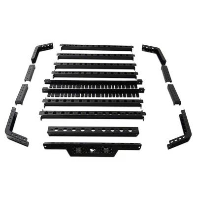 Black Horse Off Road - Traveler Overland Utility Bed Rack-Black-Midsize- Half Ton- Three Quarter Ton Trucks-800 Lbs Capacity|Black Horse Off Road - Image 39