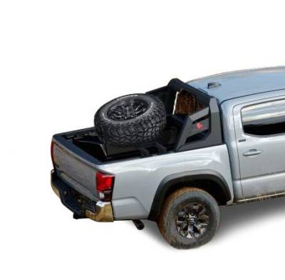 Black Horse Off Road - Stark Tire Carrier-Black-2005-2026 Toyota Tacoma|2015-2026 Chevrolet Colorado|2015-2026 GMC Canyon|2019-2026 Ford Ranger|2005-2026 Nissan Frontier|2019-2026 Jeep Gladiator|Black Horse Off Road - Image 4