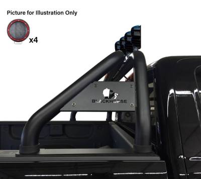 Black Horse Off Road - CLASSIC Roll Bar Kit-With 2 Set of 5.3" Black Trim Rings LED Flood Lights-Black-2019-2026 Ram 1500 ( Excludes Classic model )|Black Horse Off Road - Image 13