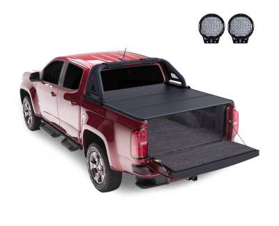 Black Horse Off Road - CLASSIC Pro Roll Bar Kit-With Set of 9" Black Round LED Light-Textured Black-2015-2026 GMC Canyon|2015-2026 Chevrolet Colorado|Black Horse Off Road - Image 15