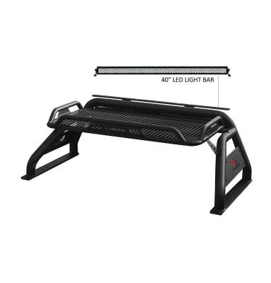 Black Horse Off Road - ATLAS Roll Bar Kit-With 40" LED light Bar-Black-2015-2026 Toyota Tacoma|Black Horse Off Road - Image 11