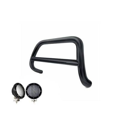 Black Horse Off Road - A Bar With Set of 5.3" Black Trim Rings LED Flood Lights-Black-2007-2011 Dodge Nitro|2002-2011 Jeep Liberty|Black Horse Off Road - Image 3