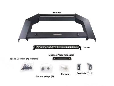 Black Horse Off Road - ARMOUR Bull Bar-Matte Black-2024-2026 Toyota Tacoma|Black Horse Off Road - Image 6