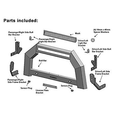 Black Horse Off Road - ARMOUR Bull Bar-Matte Black-2024-2026 Toyota Tacoma|Black Horse Off Road - Image 10