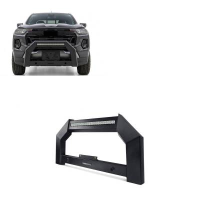 ARMOUR Bull Bar-Matte Black-2023-2026 Chevrolet Colorado/GMC Canyon|Black Horse Off Road