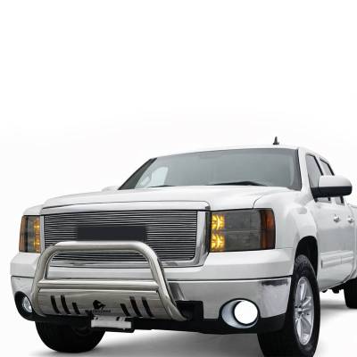 Black Horse Off Road - Bull Bar-Stainless Steel-Yukon XL/Yukon/Silverado-Sierra 1500/ Avalanche/ Escalade EXT/Escalade ESV/Suburban 1500/Suburban/Tahoe|Black Horse Off Road - Image 3