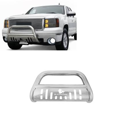 Bull Bar-Stainless Steel-Yukon XL/Yukon/Silverado-Sierra 1500/ Avalanche/ Escalade EXT/Escalade ESV/Suburban 1500/Suburban/Tahoe|Black Horse Off Road