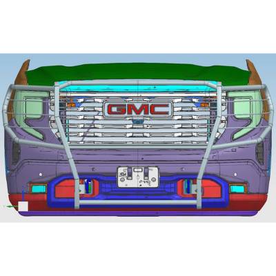 Black Horse Off Road - Grille Guard-Black-2022-2026 GMC Sierra 1500|Black Horse Off Road - Image 8