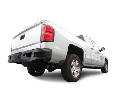 Black Horse Off Road - Armour Heavy Duty Rear Bumper-Matte Black-2019-2022 GMC Sierra 1500 Limited|2007-2018 GMC Sierra 1500|2019-2021 Chevrolet Silverado 1500 LD|2007-2018 Chevrolet Silverado 1500|Black Horse Off Road - Image 17