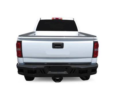 Black Horse Off Road - Armour Super Heavy Duty Rear Bumper-Matte Black-2011-2019 GMC Sierra-Chevrolet Silverado 2500 HD/3500 HD|Black Horse Off Road - Image 7