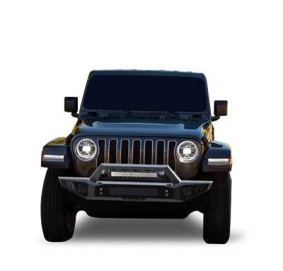 Black Horse Off Road - Armour Heavy Duty Front Bumper-Matte Black-2020-2026 Jeep Gladiator/2018-2026 Jeep Wrangler|Black Horse Off Road - Image 4