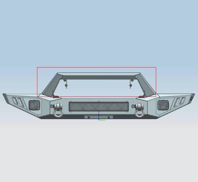Black Horse Off Road - Armour Heavy Duty Front Bumper-Matte Black-2020-2026 Jeep Gladiator/2018-2026 Jeep Wrangler|Black Horse Off Road - Image 10