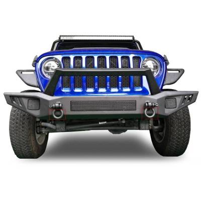 Black Horse Off Road - Armour Heavy Duty Front Bumper-Matte Black-2020-2026 Jeep Gladiator/2018-2026 Jeep Wrangler|Black Horse Off Road - Image 6