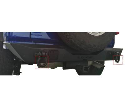 Black Horse Off Road - Armour Heavy Duty Rear Bumper-Matte Black-2018-2026 Jeep Wrangler|Black Horse Off Road - Image 6
