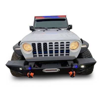 Black Horse Off Road - Armour Heavy Duty Front Bumper-Matte Black-2020-2026 Jeep Gladiator/2018-2026 Jeep Wrangler|Black Horse Off Road - Image 9