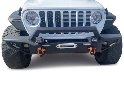 Black Horse Off Road - Armour Heavy Duty Front Bumper-Matte Black-2020-2026 Jeep Gladiator/2018-2026 Jeep Wrangler|Black Horse Off Road - Image 11