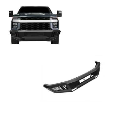 Armour Heavy Duty Front Bumper-Matte Black-2020-2023 Chevrolet Silverado 2500 HD/3500 HD|Black Horse Off Road