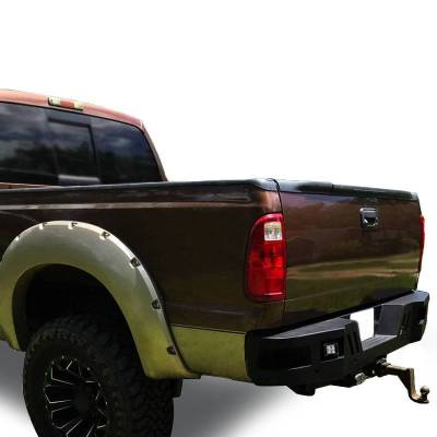 Black Horse Off Road - Armour Super Heavy Duty Rear Bumper-Matte Black-1999-2016 Ford F-250 Super Duty/F-350 Super Duty|Black Horse Off Road - Image 8
