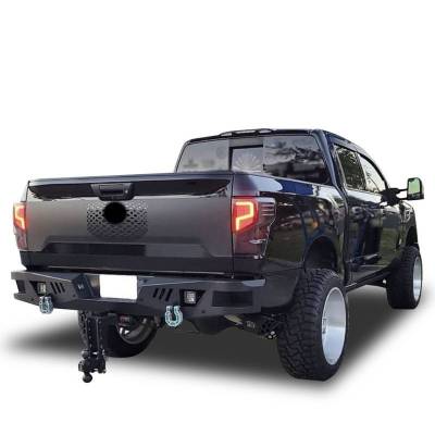 Black Horse Off Road - Armour Heavy Duty Rear Bumper Kit-Matte Black-2016-2024 Nissan Titan XD|Black Horse Off Road - Image 21