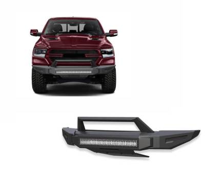 Armour II Heavy Duty Modular Front Bumper Kit-Matte Black-2019-2024 Ram 1500|Black Horse Off Road