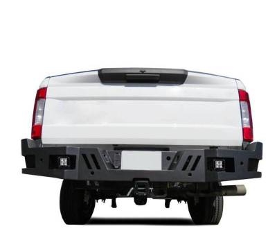 Black Horse Off Road - Armour Super Heavy Duty Rear Bumper-Matte Black-2017-2024 Ford F-250/F-350 Super Duty|Black Horse Off Road - Image 4