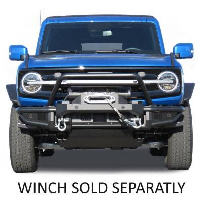 Black Horse Off Road - Armour Tubular Heavy Duty Front Bumper-Matte Black-2021-2026 Ford Bronco|Black Horse Off Road - Image 12