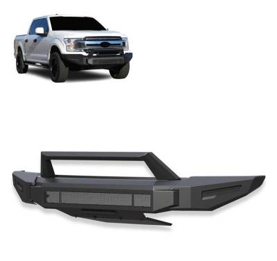 Armour II Heavy Duty Modular Front Bumper-Matte Black-2018-2020 Ford F-150|Black Horse Off Road
