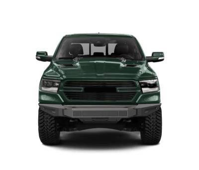 Black Horse Off Road - Armour II Heavy Duty Modular Front Bumper-Bumper Only-Matte Black-2019-2024 Ram 1500|Black Horse Off Road - Image 7