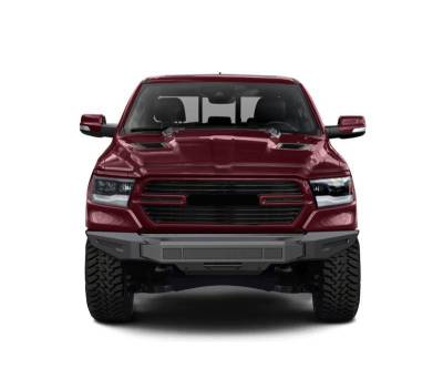 Black Horse Off Road - Armour II Heavy Duty Modular Front Bumper-Bumper Only-Matte Black-2019-2024 Ram 1500|Black Horse Off Road - Image 3