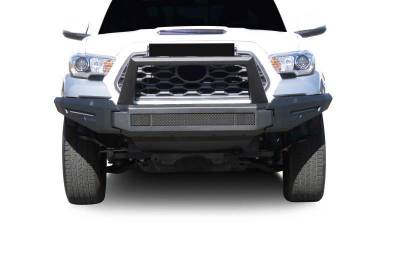 Black Horse Off Road - Armour II Heavy Duty Modular Front Bumper-Matte Black-2016-2023 Toyota Tacoma|Black Horse Off Road - Image 4